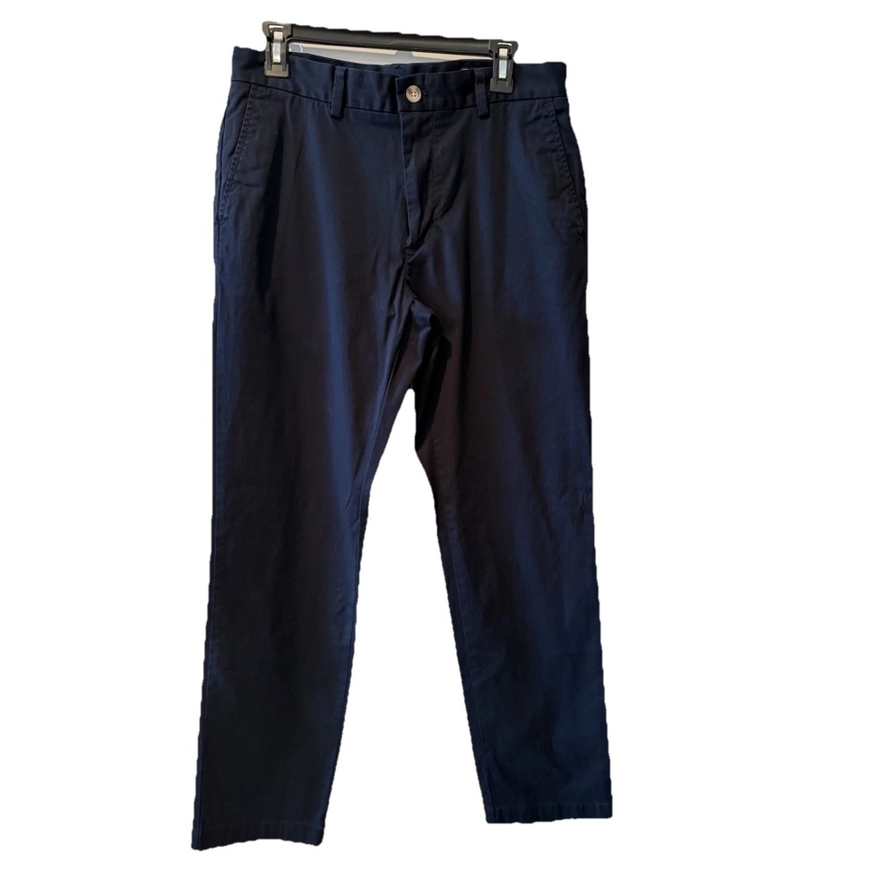 Men's Vineyard Vines Breaker Pants Sz 32 X‎ 32 Navy Blue Flat Front Chino Pants